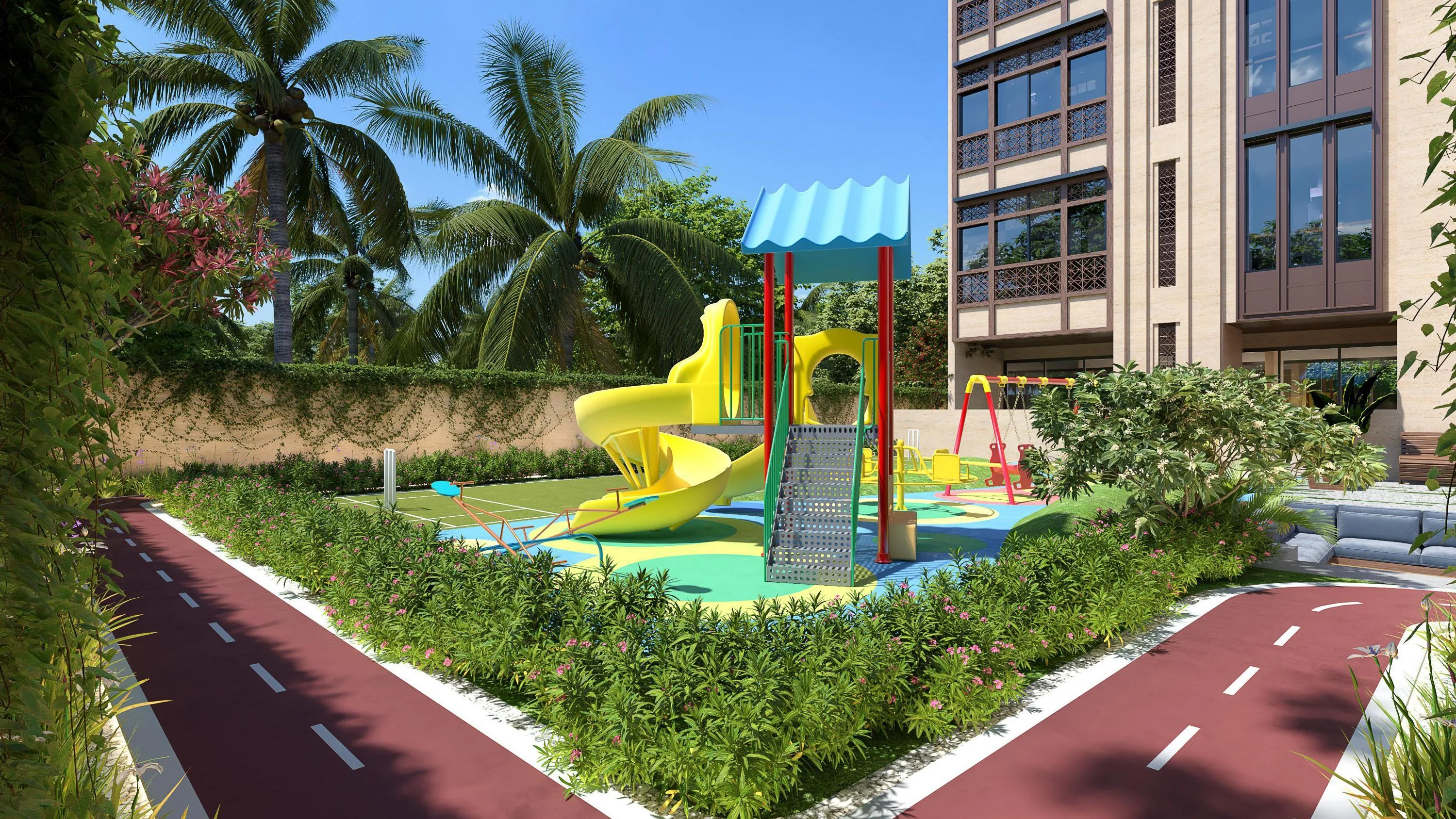 bandra building playground exterior day