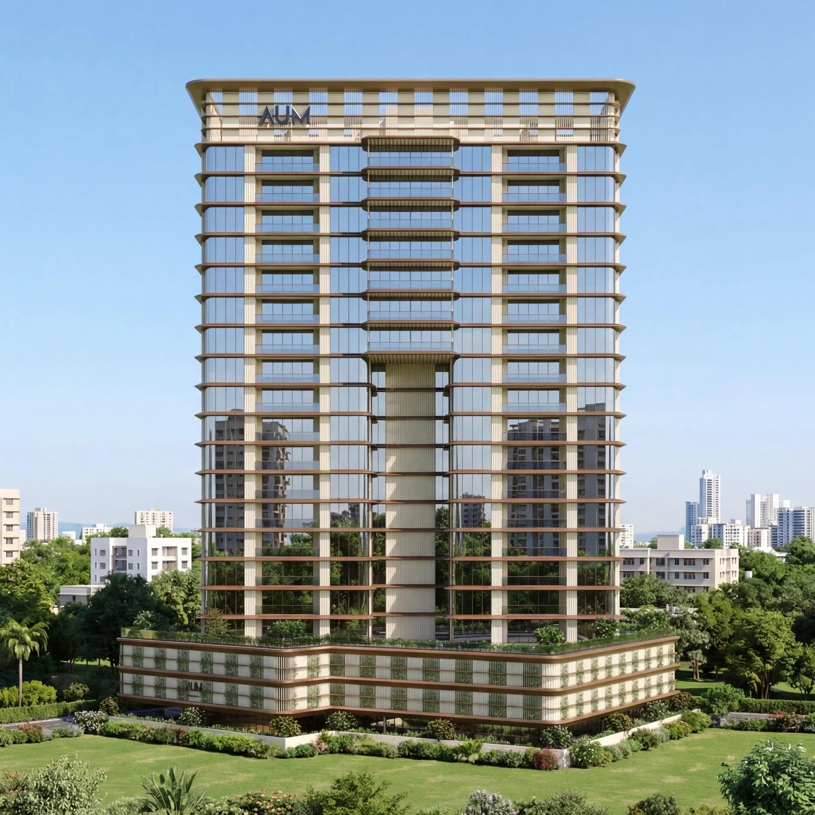 mumbai bandra pali hill apartment exterior day 3d view