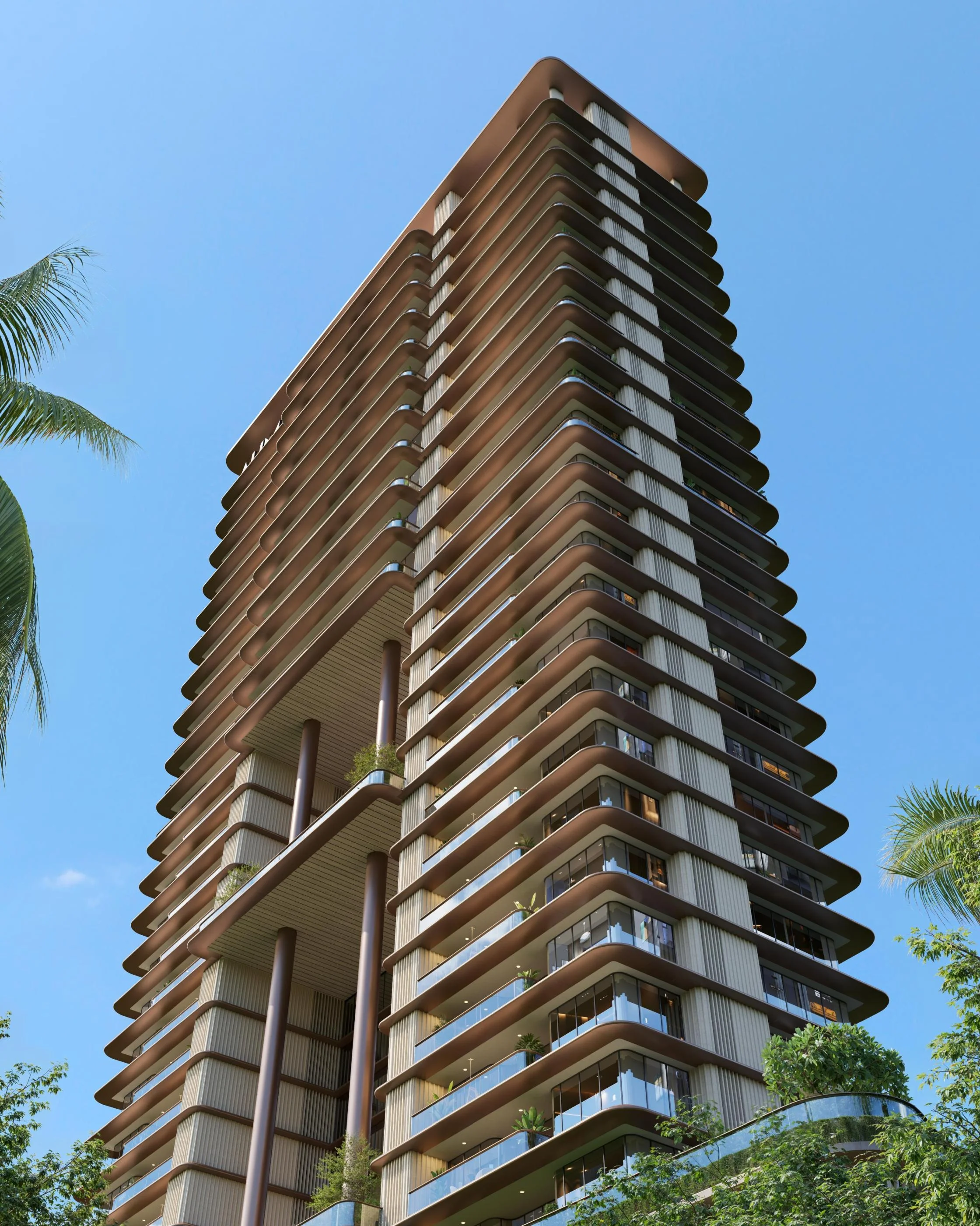 mumbai lower parel tower exterior day 3d view