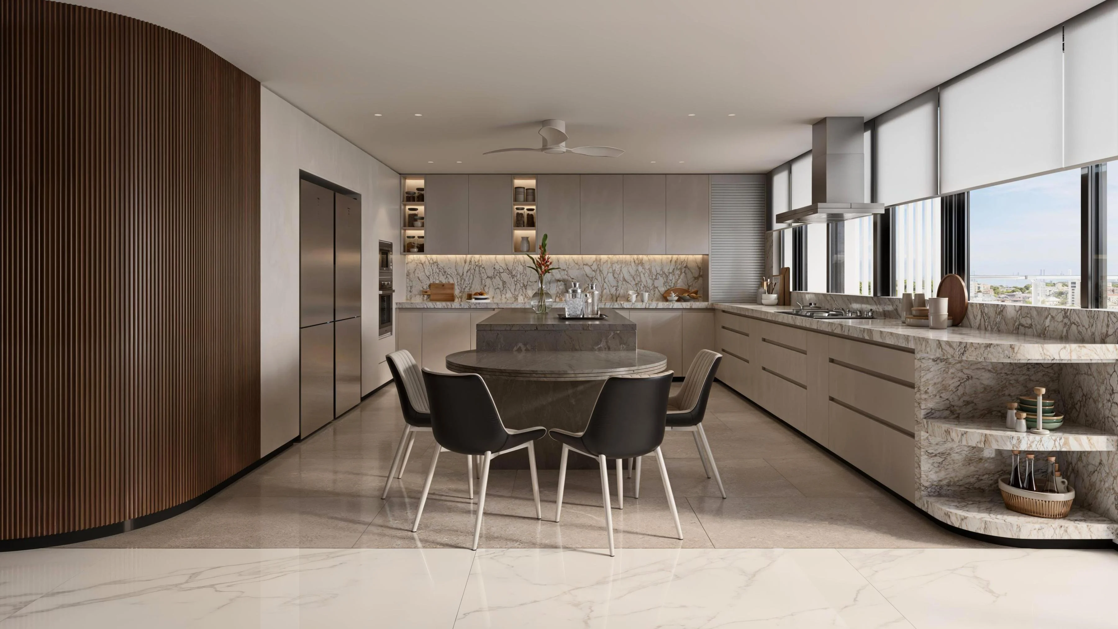  hyderabad apartment kitchen 3d view