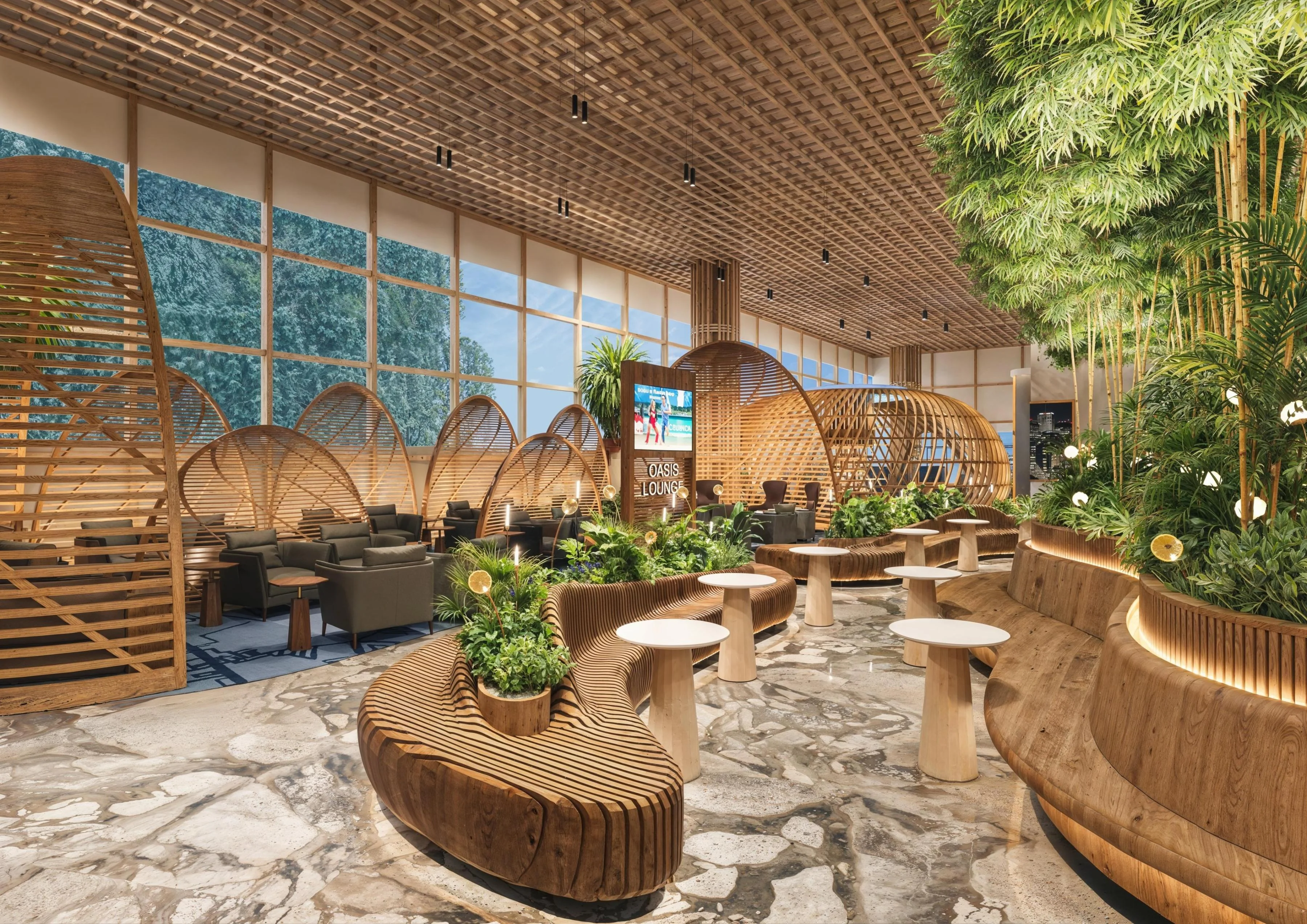 bangalore bial airport lounge 3d view