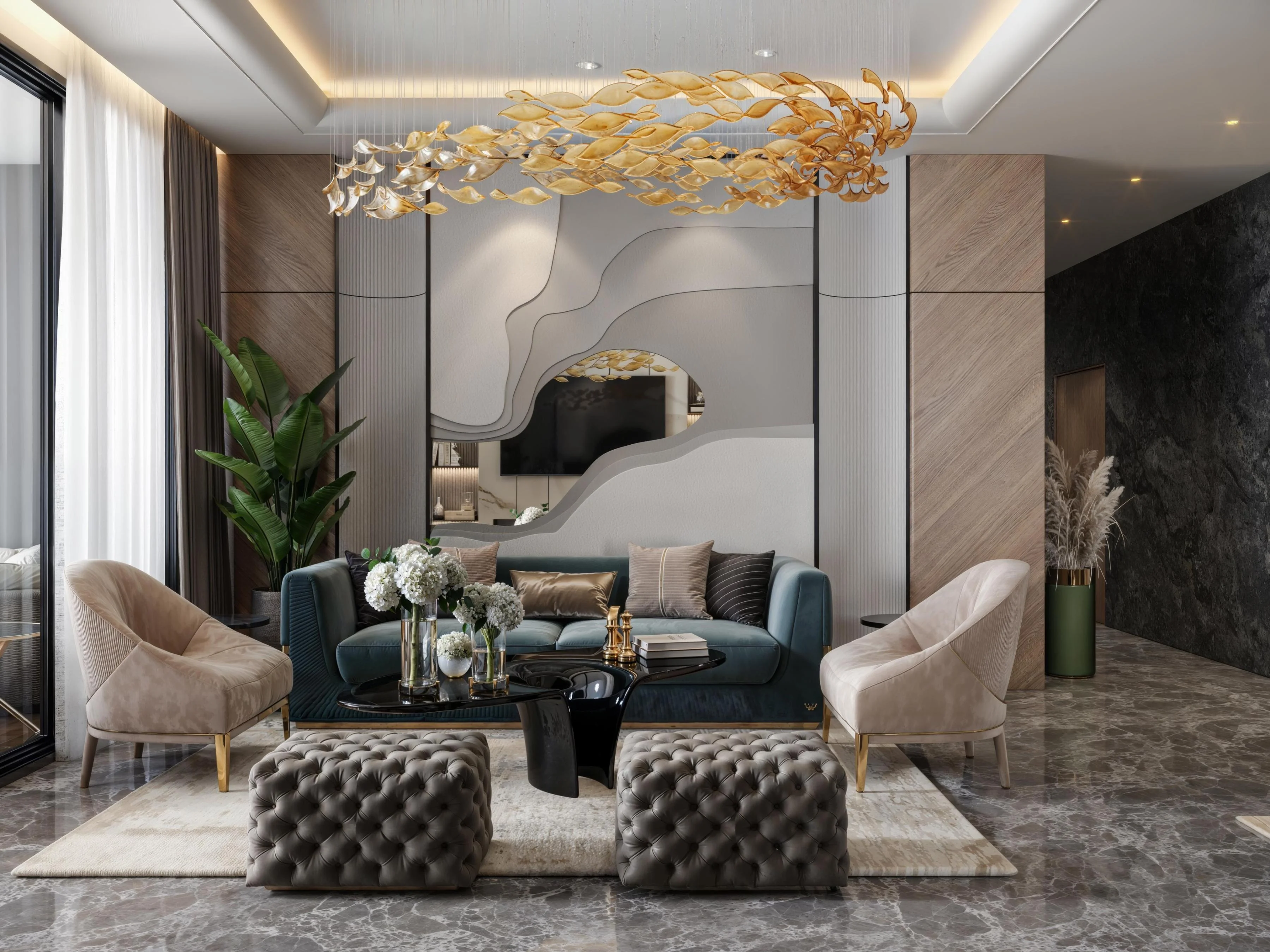 bangalore high end living room 3d