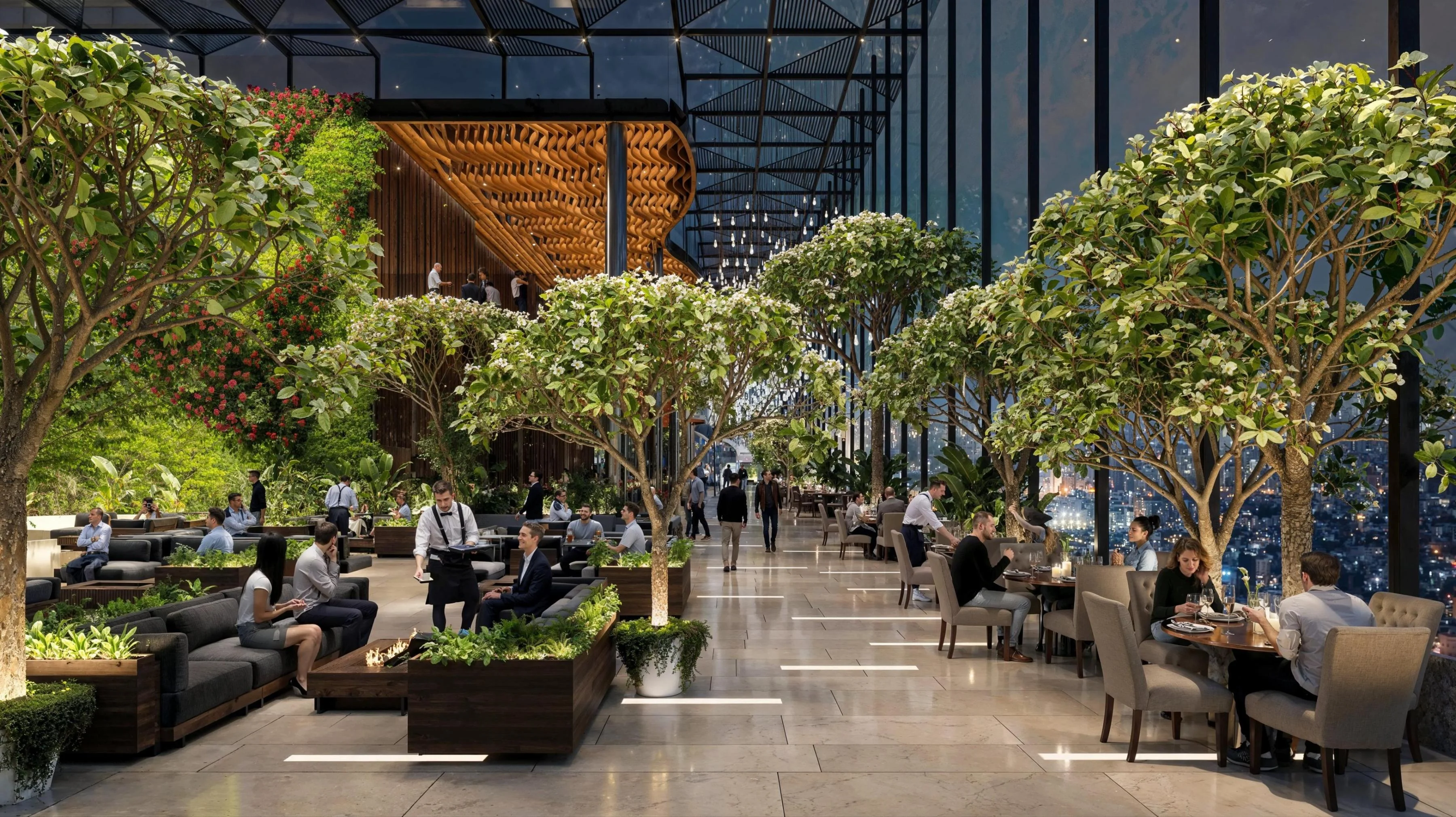 delhi SDG terrace lounge outdoor 3d view