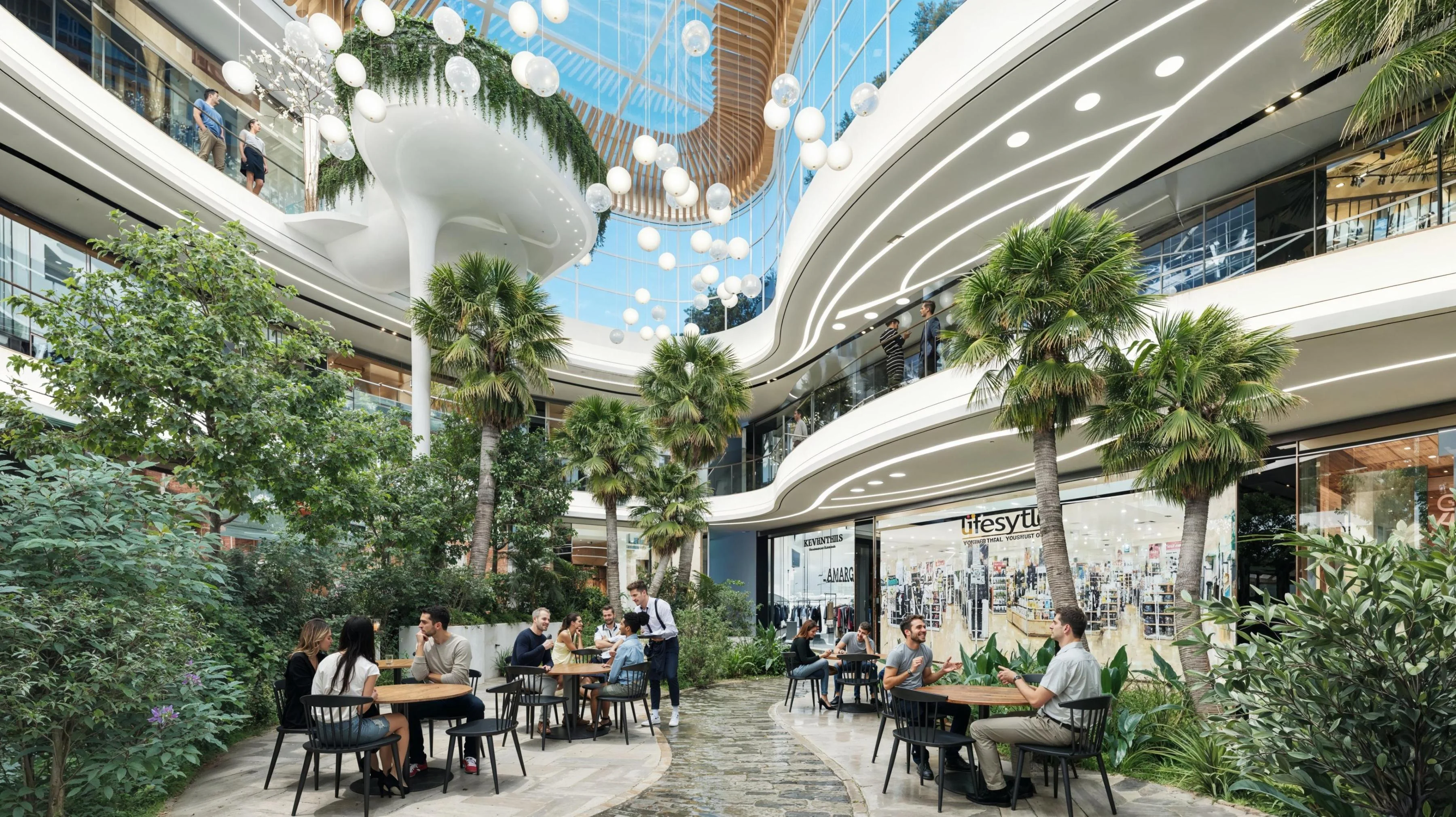 delhi mall atrium 3d view