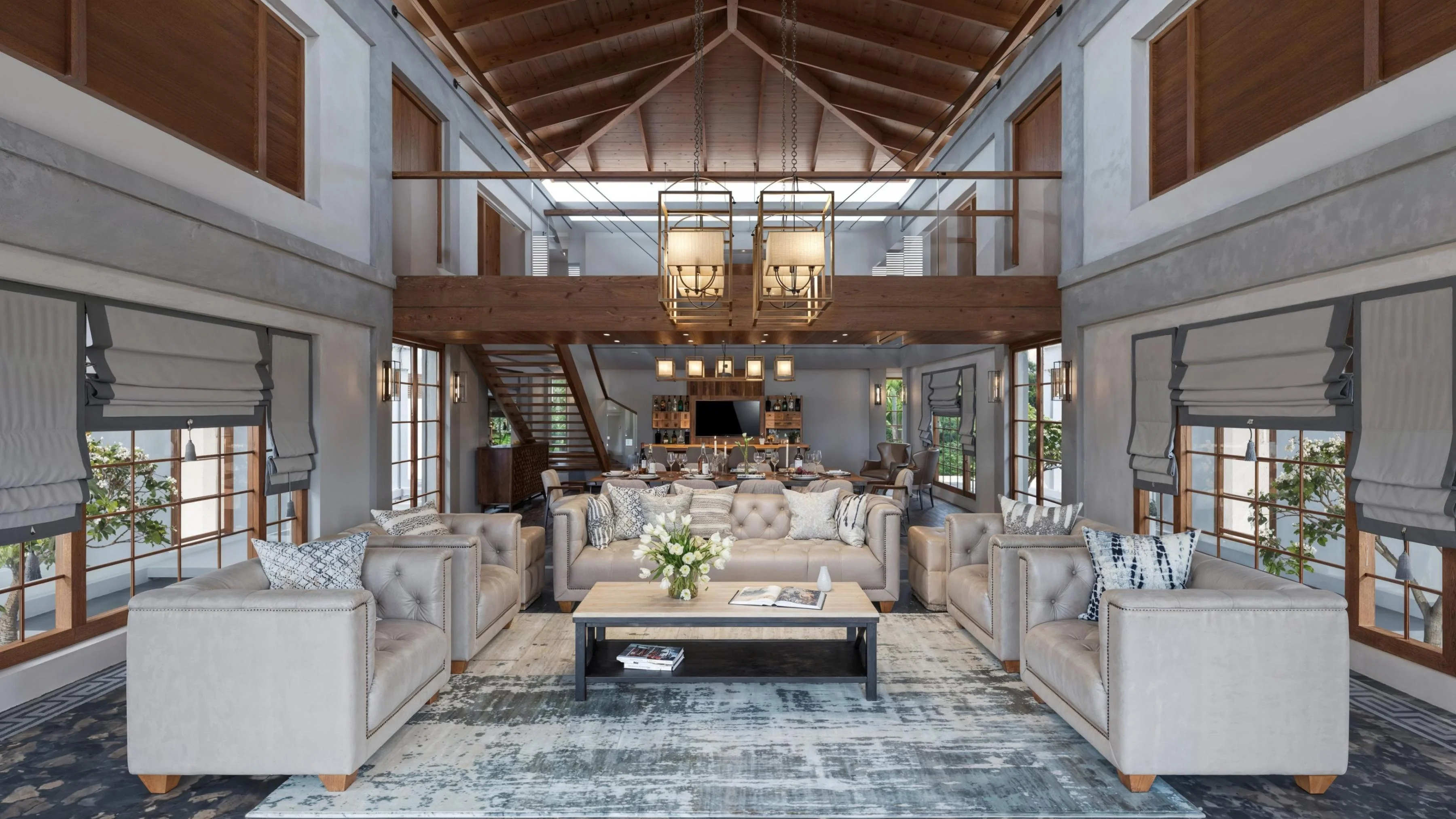 goa bungalow interior living room 3d