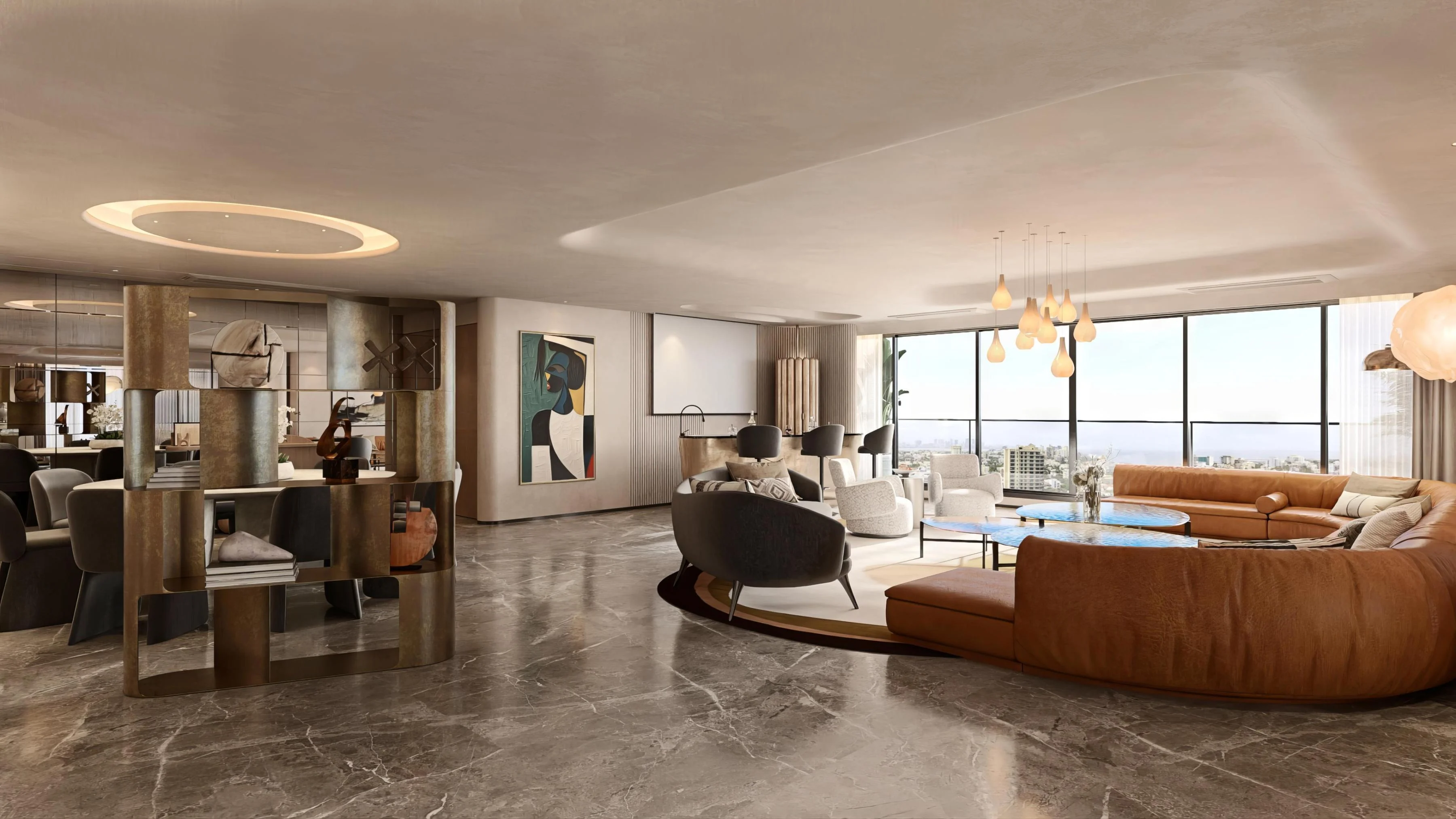 mumbai artesia living room 3d view