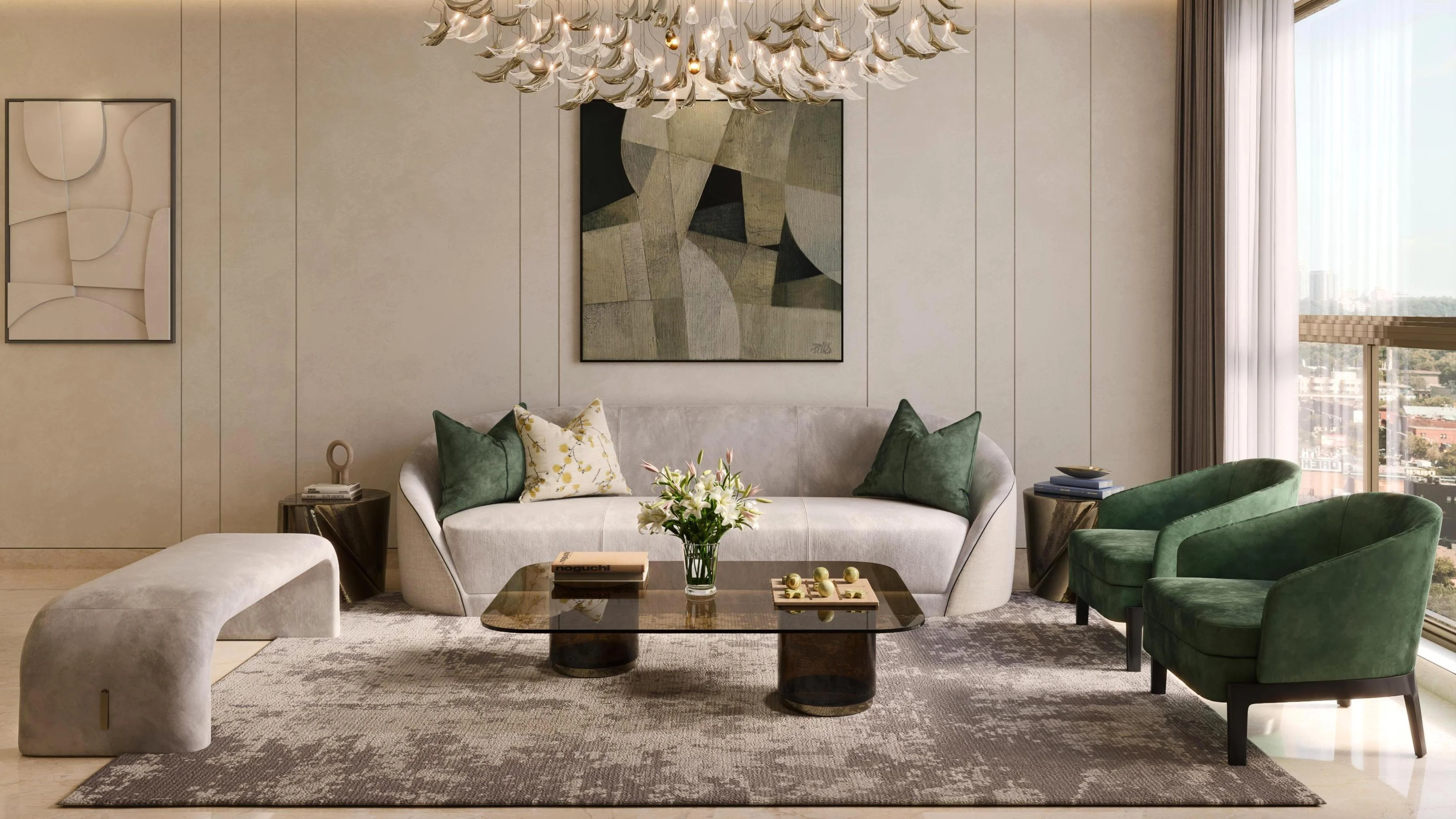 mumbai xana naman living room 3d view