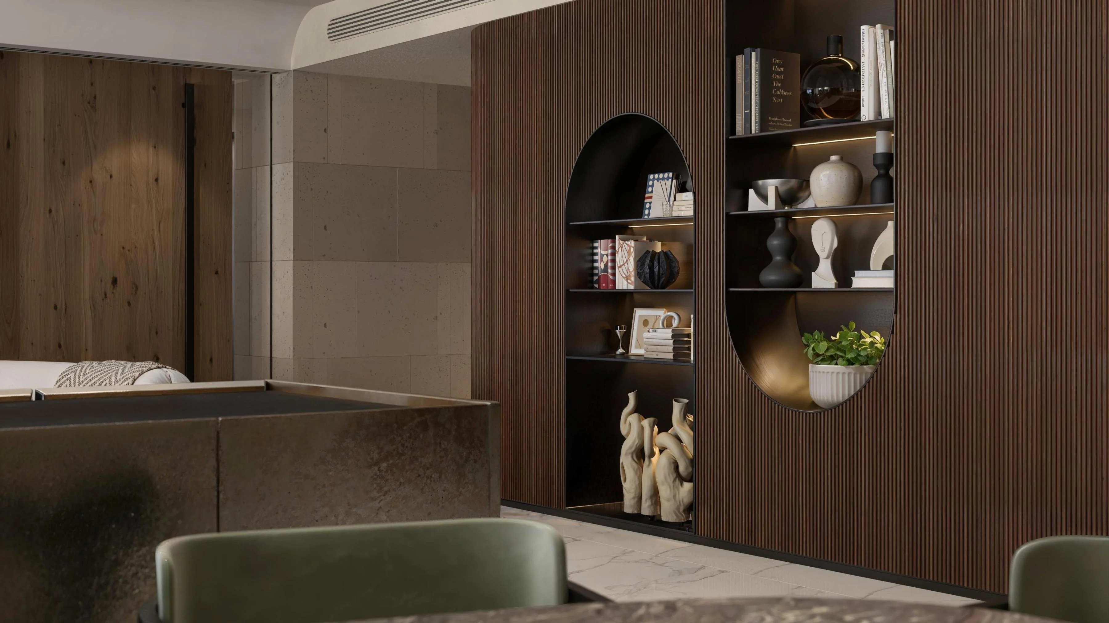 pune living room close up 3d view