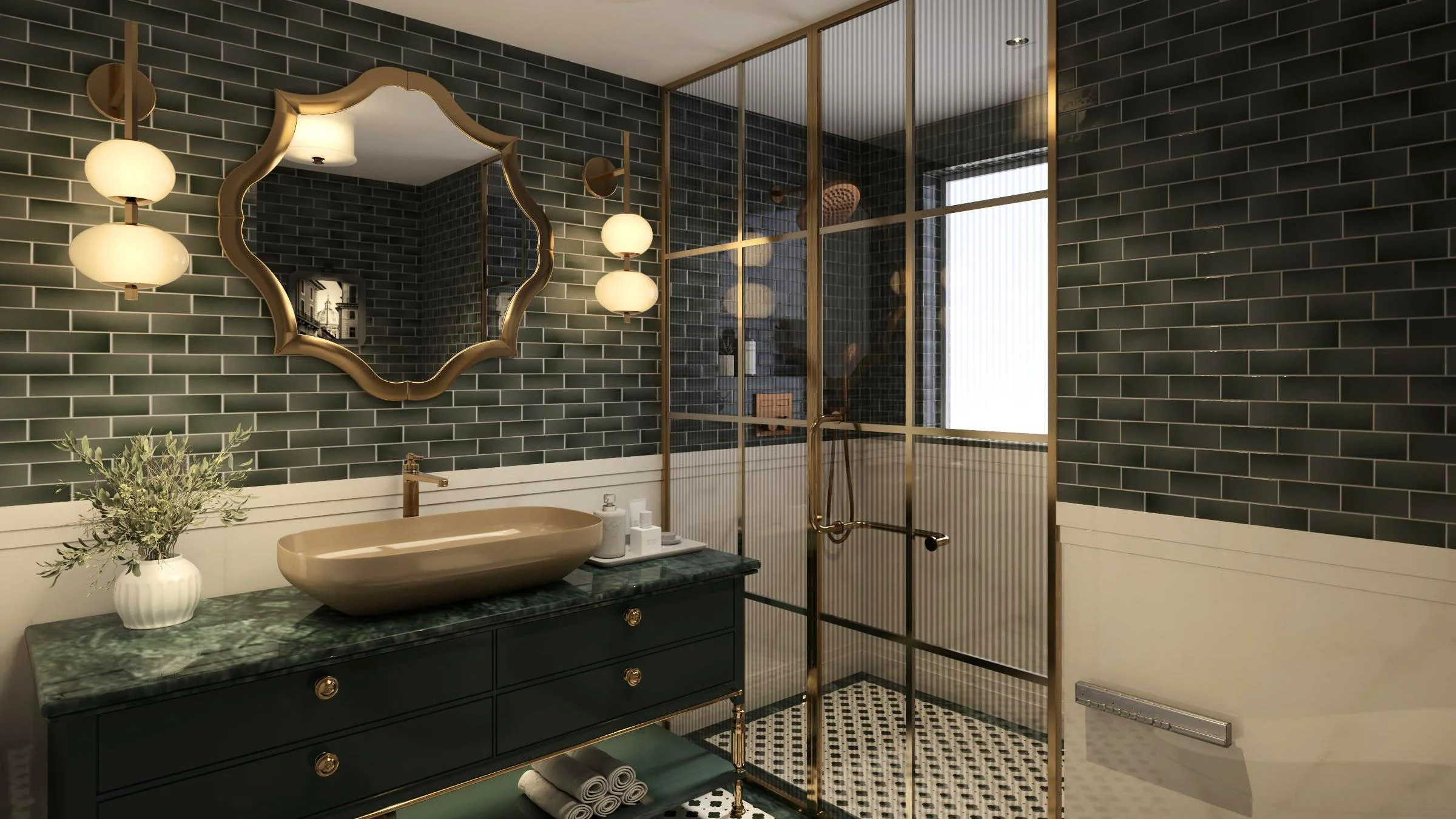 taj resort bathroom 3d view